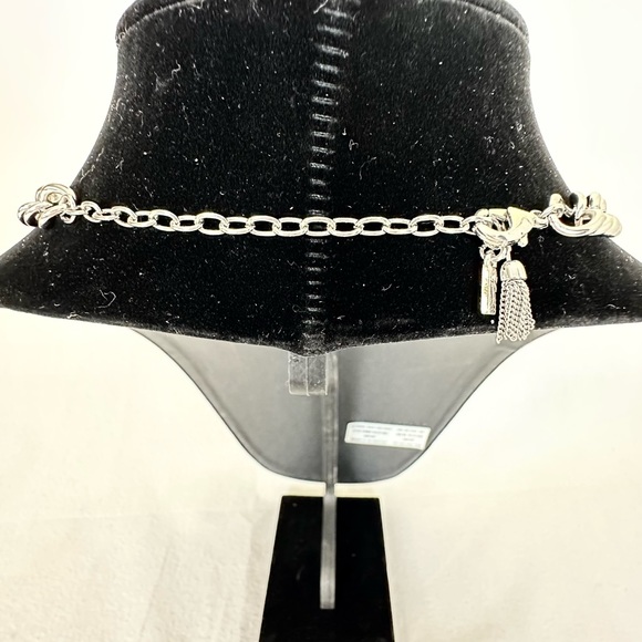 SIMPLY VERA Vera Wang Triple strand Silver tone and Navy Blue beaded necklace - Picture 7 of 12